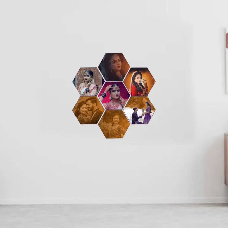 Photo Gallery Set Hexagon Shape